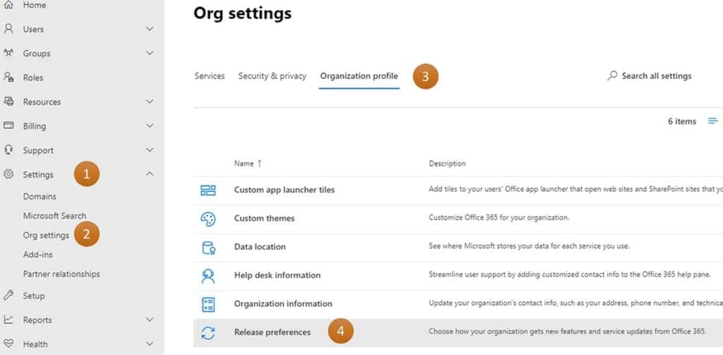 Set up the Standard or Targeted release options - Microsoft 365 admin