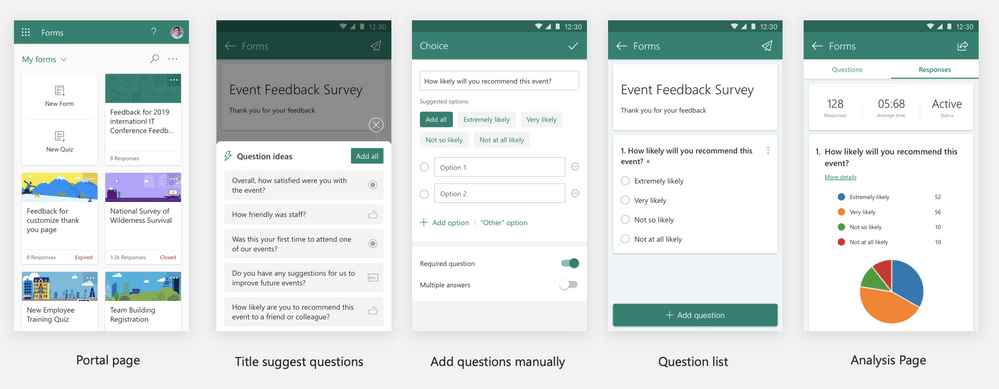 O365 forms and surveys