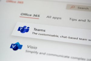 A screenshot of the Teams app within the Office 365 app.