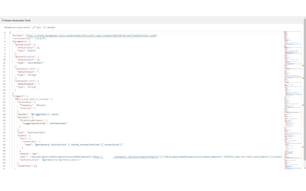 a screenshot of the power automate tools extensions