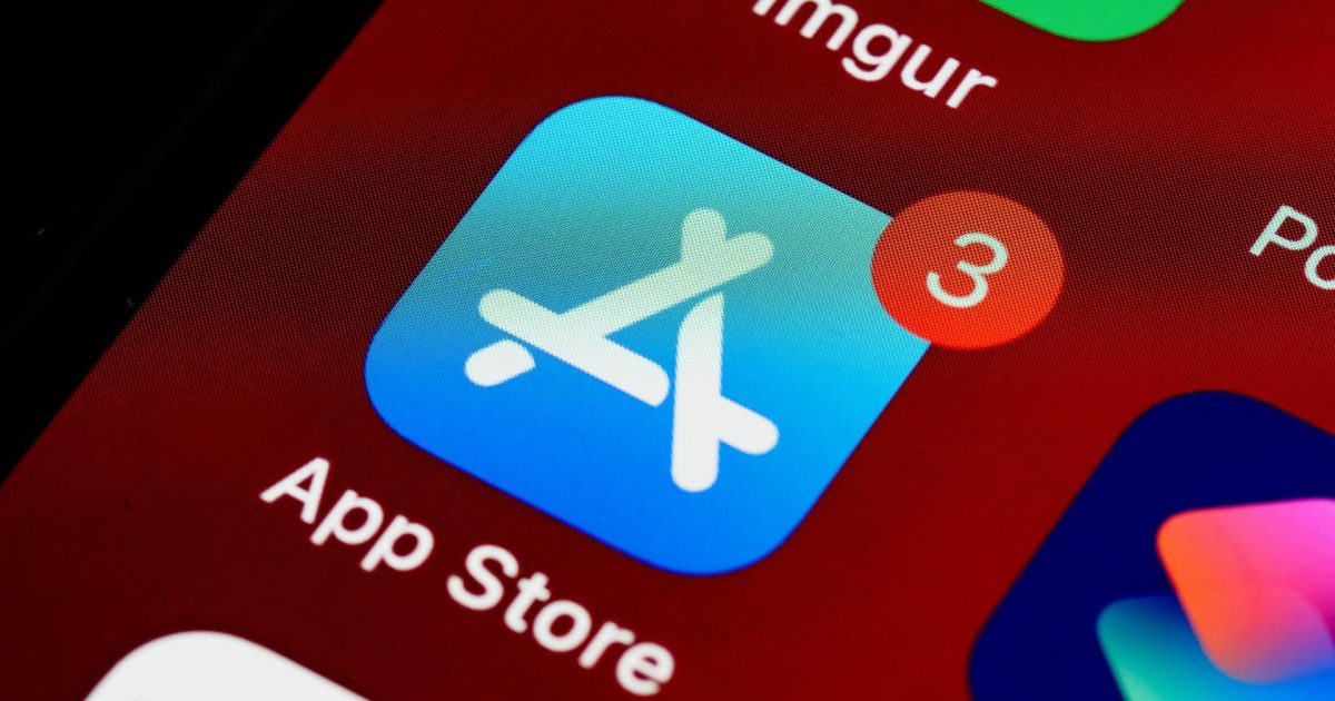A close up of the App Store icon on a smartphone