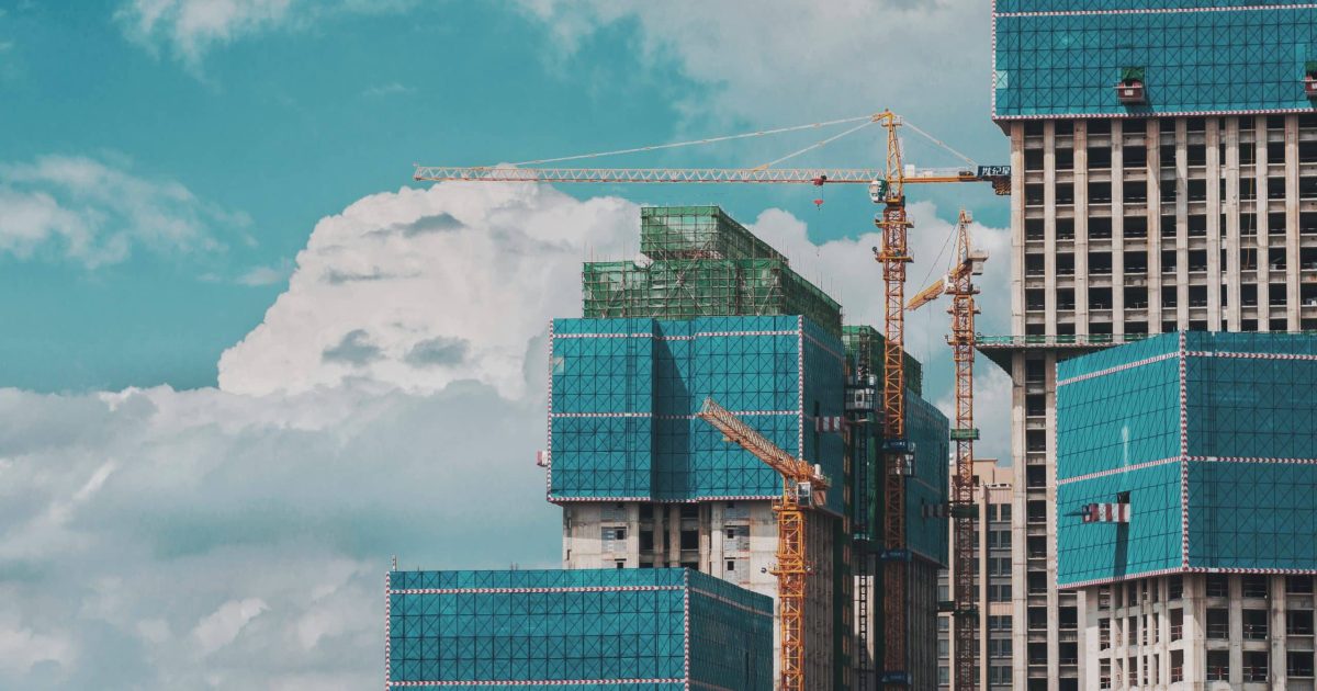 Construction scene ready for SharePoint to help with project management and collaboration.